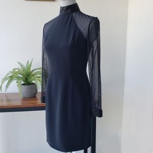 Vintage Oleg Cassini Choker Neck Bodycon Dress